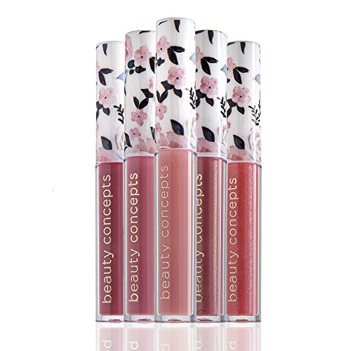 Beauty Concepts Lip Gloss Collection - Shimmering, Glossy Lip Makeup Set for a Radiant Finish, Floral Collection Beauty & Personal Care B.C BEAUTY CONCEPTS
