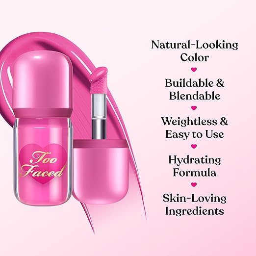Too Faced Love Flush Blush Glowing Liquid Blush | Liquid Blush, Blendable, Luminous Blush that leaves a Flush of Color | Layer over makeup or wear Beauty & Personal Care Too Faced