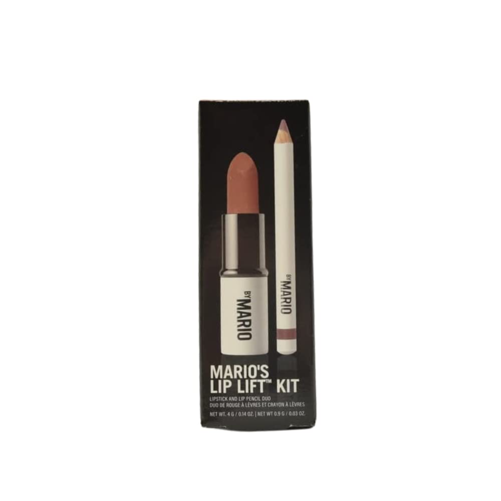 Makeup By Mario Mario's Lip Lift Kit - Pink Nude:: Ultra Suede Lipstick in Sam and Sculpting Lip Pencil in Hugh Beauty & Personal Care BY MARIO