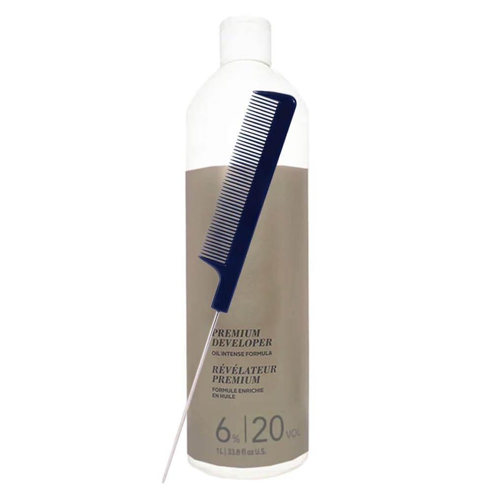 Blonde Me Developer 6% / 20 Volume 33.8 oz with Pin Tail Comb - Professional Hair Developer for Lightening and Toning Applications Beauty & Personal Care M Hair Designs