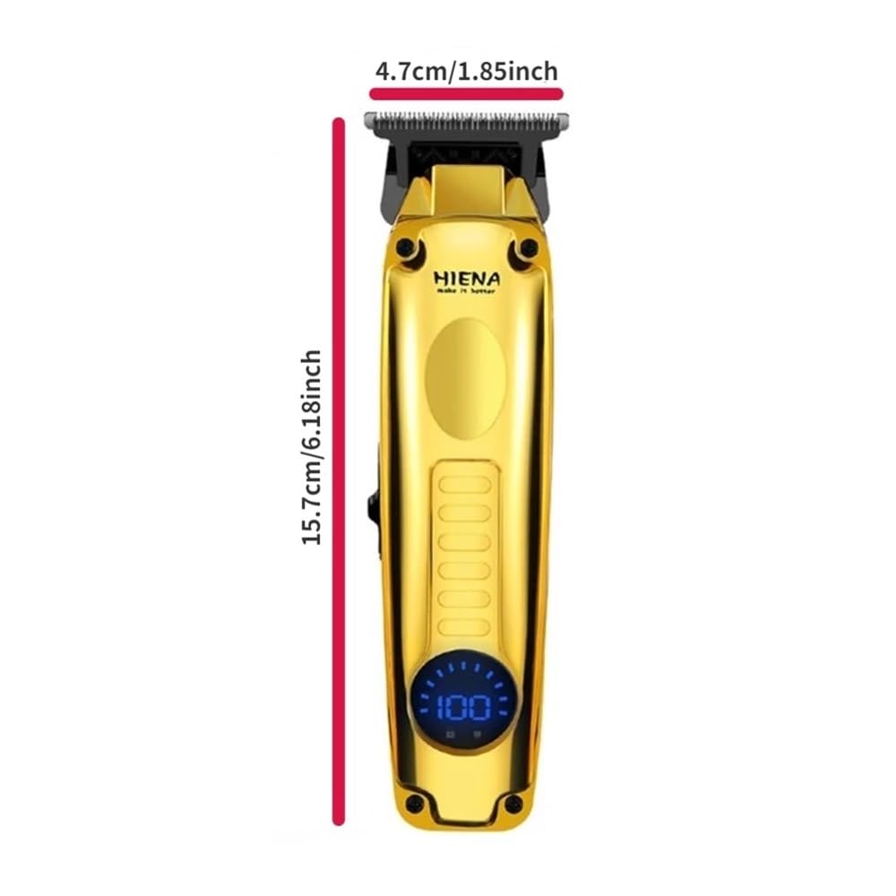 EWKYLSEM Razors HIENA Men's Electric Hair Clipper, USB Charging led Display Cordless use Trimmer, Convenient and Portable, Suitable for Home Beauty and Personal Care EWKYLSEM