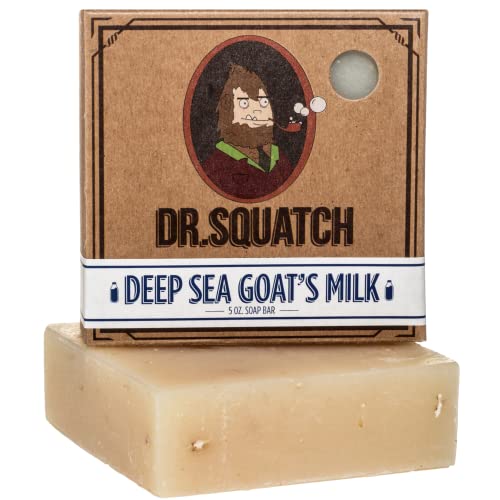 Dr. Squatch All Natural Bar Soap for Men with Medium Grit, Deep Sea Goat's Milk Beauty & Personal Care Dr. Squatch