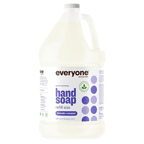 Everyone Liquid Hand Soap Refill, 1 Gallon, Lavender and Coconut, made with Essential Oils for kitchen and bathroom Beauty & Personal Care everyone for every body