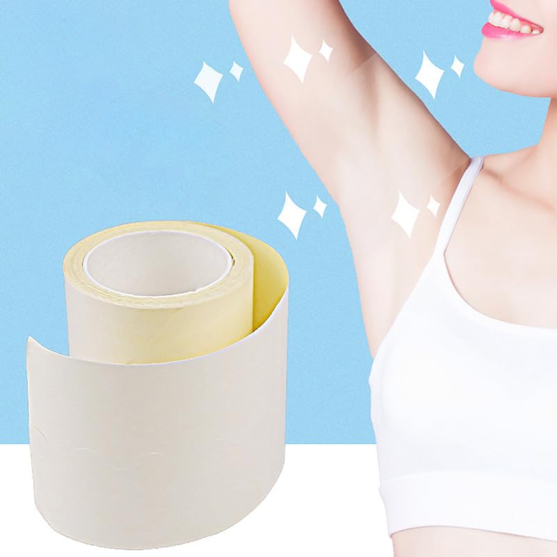 MOUMOUTEN Underarm Sweat Roll, Transparent and Invisible Armpit Sweat Pads, Cuttable and Adhesive Sweat Prevention Pads Safe and Skin Friendly Beauty and Personal Care MOUMOUTEN