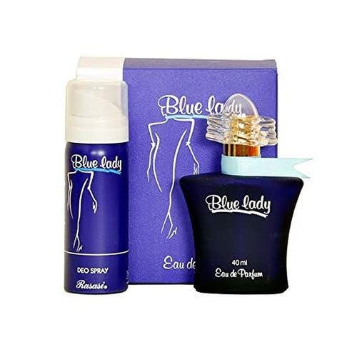 RASASI Blue lady for Women EDP-40ml with Deo | Aquatic Pour Homme Spray | Unique Refreshing Mint and Citrus Notes with warm Woody notes Beauty & Personal Care RASASI