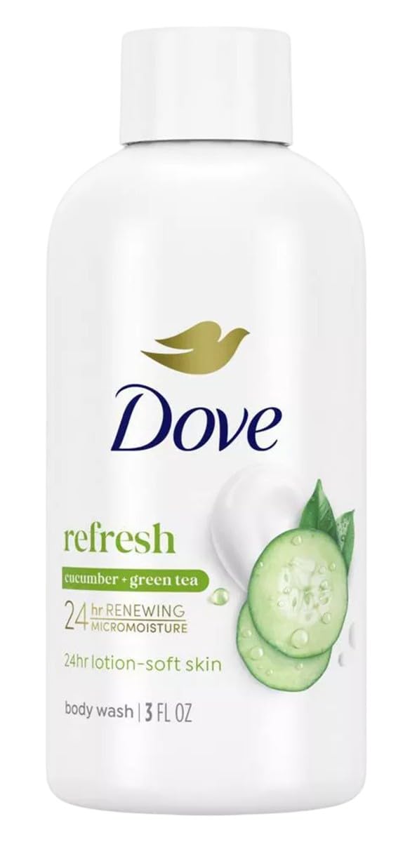 Dove Refresh Body Wash Cucumber & Green Tea, 3 Ounces (Pack of 12) Beauty & Personal Care Dove