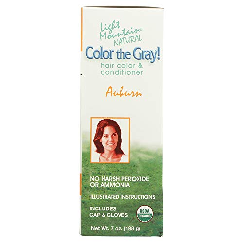 Light Mountain Natural Color The Gray! Hair Color & Conditioner, Auburn, 7 oz (197 g) (Pack of 2) Beauty & Personal Care LIGHT MOUNTAIN
