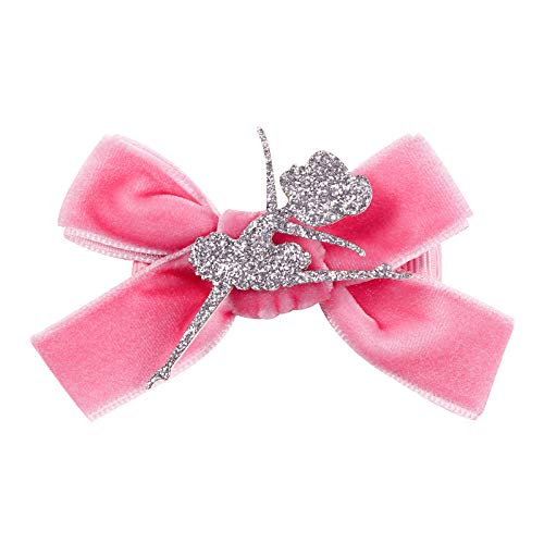 Ballet Dance Hair Clips Ballet Girls HairPin Girl Dance HairClips Hair Pin JBC37 (Silver Dance Girl-Pink Bow) Beauty & Personal Care BBTDIN
