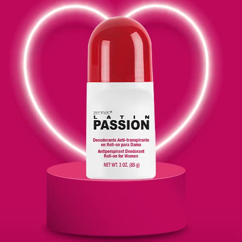 Zermat Latin Passion, Roll-On Deodorant for Women, 24 h Antiperspirant, Warm and Fruity Scent 2.5 Oz. Beauty and Personal Care Zermat