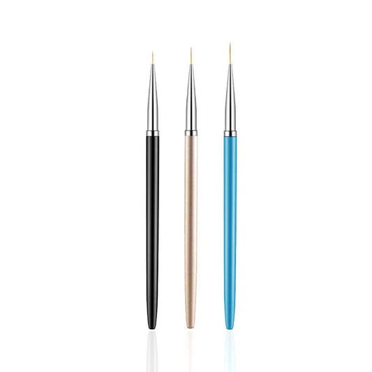 3PCS Nail Art Liner Brushes, UV Gel Painting Acrylic Nail Design Nylon Brush, Nail Painting Drawing Pens (7/9/11mm) Beauty & Personal Care SQULIGT