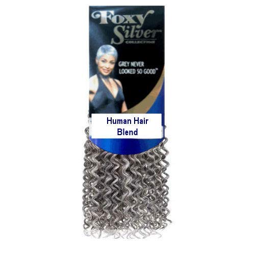 Foxy Silver (Weave - Salon Jerry Curl) 12 inch - Human Hair Blend Weave in 34
