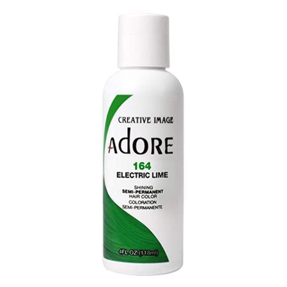 Adore Semi Permanent Hair Color (164 Electric Lime) | Vegan & Cruelty-Free Green Hair Dye | No Ammonia, No Peroxide, No Alcohol | 4 Fl Oz Beauty & Personal Care Adore
