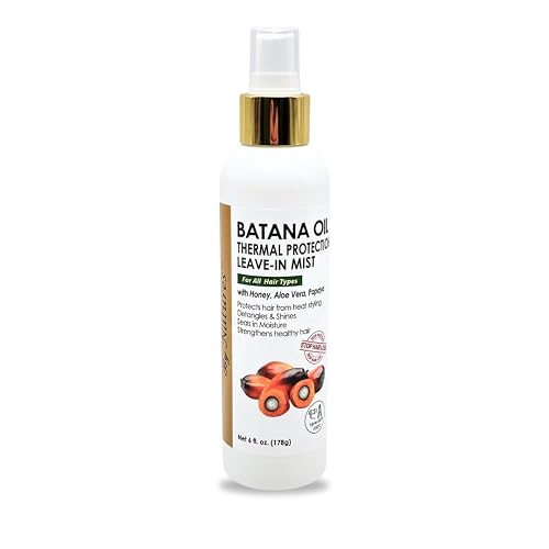 By Natures Batana Oil Thermal Protection Leave In Mist 6 fl.oz, with Honey, Aloe Vera, Papaya Beauty & Personal Care By Natures