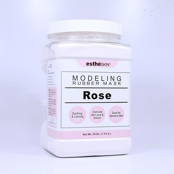 estheSKIN Peel Off Type Modeling Rubber Mask Powder Jar for Facial Skin Care Treatment (30oz) 850g, Measuring Spoon Included (30oz, 106.Rose) Beauty & Personal Care estheSKIN