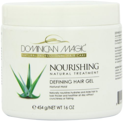 Dominican Magic Hair Styling Gel - Strong Hold & Frizz Control - Aloe Vera - Enriched with Natural Extracts for Shine & Moisture - All Hair Types - No Beauty & Personal Care DOMINICAN MAGIC