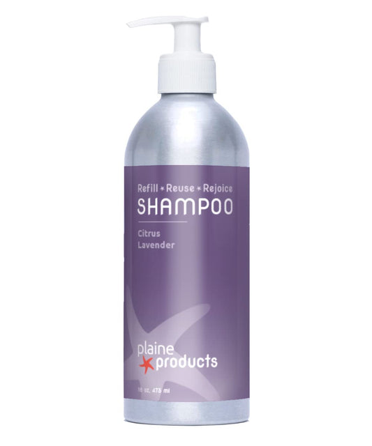 Plaine Products Eco-Friendly Shampoo - Citrus Lavender - Sulfate/Paraben/Phthalate Free, 16oz (Refillable Aluminum Bottle with Pump) Beauty & Personal Care Plaine Products