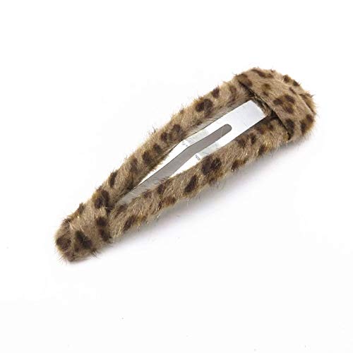 DAONACO 2 Pack Leopard Print Velvet Snap Clips Hair Clips, Stylish, 3.54 inches, for Women Girl Beauty & Personal Care DAONACO