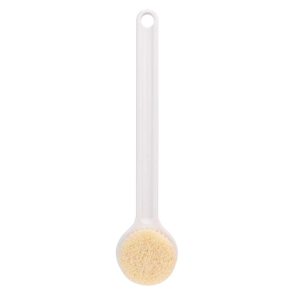 Garosa Back Scrubber Brush, Soft Exfoliating Cleansing Shower Brush for Bath Shower PP Nylon White Green 14.2 Inch Long Handle Anti Slip Grip Hanging Beauty and Personal Care Garosa