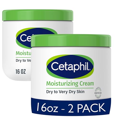 Cetaphil Face & Body Moisturizer, Hydrating Moisturizing Cream for Dry to Very Dry, Sensitive Skin, NEW 16 oz 2 Pack, Fragrance Free, Non-Comedogenic Beauty & Personal Care Cetaphil