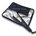 Hair Straightener Mat & Pouch by j&m - Heat Resistant - Fits ghd, BaByliss & Larger Flat Irons - Zip-Up All-in-One Compact Travel Case Beauty & Personal Care j&m