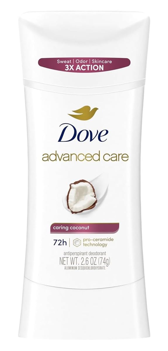 Dove Deodorant 2.6 Ounce Advanced Care Anti-Perspirant Coconut (Pack of 6) Beauty and Personal Care Dove