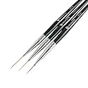 Winstonia Striping Nail Art Brushes for Long Lines, Details, Fine Designs. 3 pcs Striper Brushes with Caps - AMAZING TRIO Beauty & Personal Care Winstonia