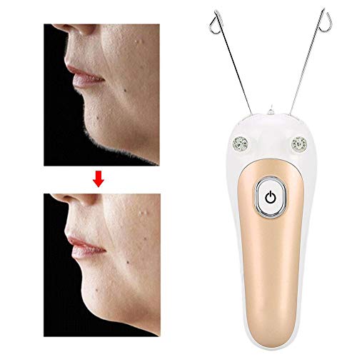 Electric Hair Remover, Ladies Beauty Epilator Trimmer Cotton Threading Hair Shaver Faces Delicate Device Depilation for Body Pull Hair Removal Beauty and Personal Care ZJchao