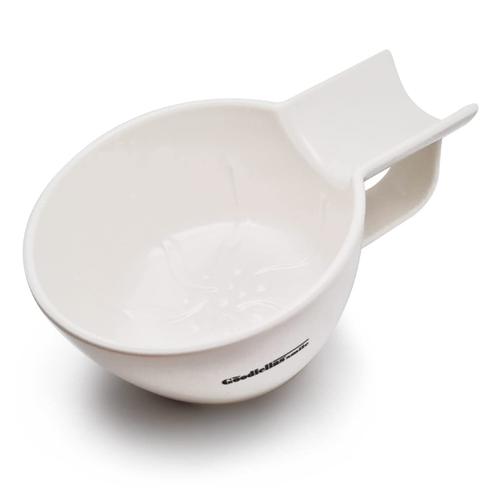 The Goodfellas' smile Beard Bowl - Resilient Resin Shave Bowl/Lathering with Brush Rest Insert (White) Beauty and Personal Care The Goodfellas' smile