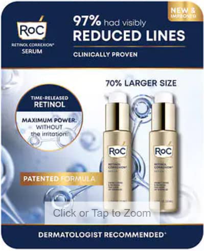 Roc retinol correxion serum - firms & reduces of wrinkles 1.7 fl oz, 2 Pack Beauty & Personal Care RoC