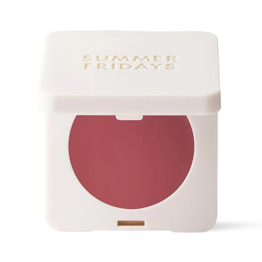 Summer Fridays Blush Butter Balm - Skincare-Infused Hydrating Cream Blush with Hyaluronic Acid, Ceramides, & Shea Butter for a Dewy Flush of Color -