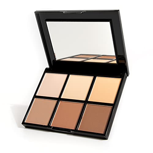 Palladio Definer Contour and Highlight Palette, Perfect for Sculpting Facial Features, Blendable Satin Finish Colors, 6 shades for Contouring Beauty & Personal Care Palladio