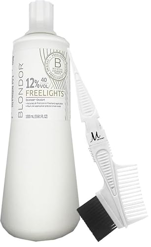 Blondor Freelights Developer 12% / 40 Volume 33.8 Fl Oz and M Hair Designs Tint Brush Comb (Bundle) Beauty & Personal Care M Hair Designs