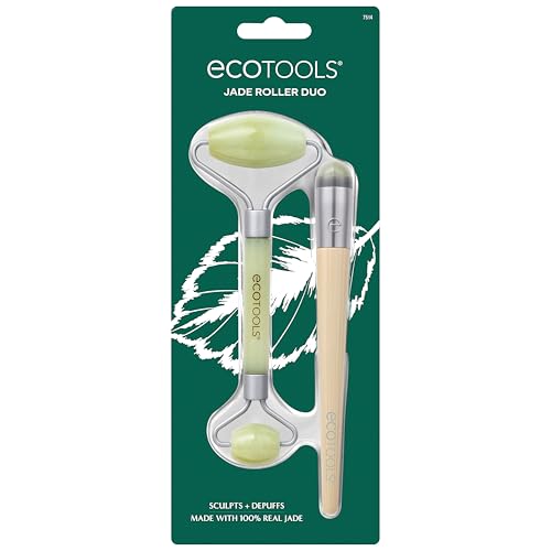 EcoTools Beauty Skin Care Tool Jade Facial Roller and Eye Roller Duo, Face Roller and Massager, Skincare and Sculpting Tool, Reduces Under Eye Beauty & Personal Care EcoTools