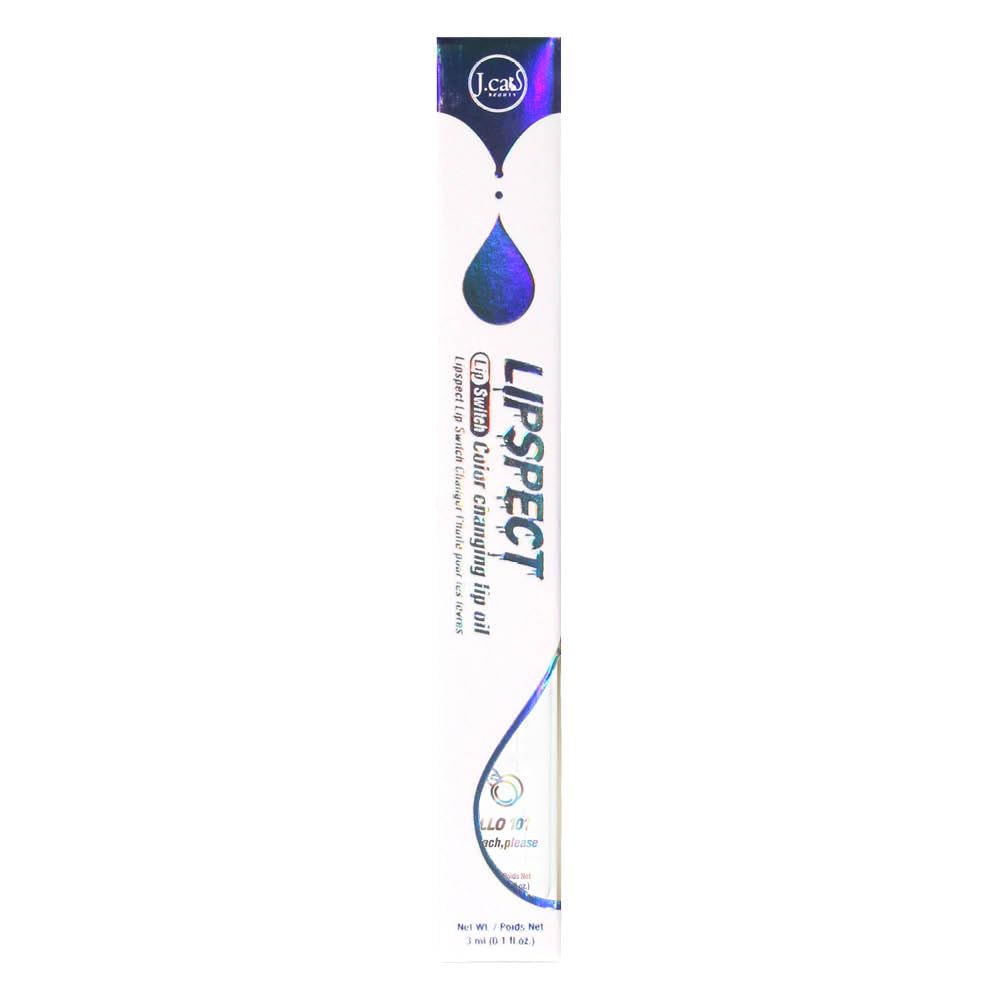 J.CAT BEAUTY Lipspect Lip Switch, Color Changing Lip Oil, LLO 101 Peach, Please, 0.1 fl oz (3 ml) Beauty & Personal Care J.CAT BEAUTY