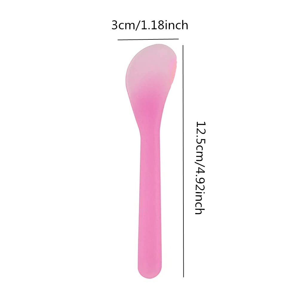 Jilukibo 100 Pcs Plastic Cosmetic Mask Mixing Spoon Spatulas, Multicolor 5 Inch Face Mask Spoon for Cream Facial Skin Care Spoon Beauty & Personal Care Jilukibo