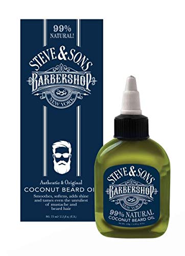 Steve and Sons Barbershop Beard Oil - Coconut 2.5 ounce Beauty & Personal Care Steve & Son