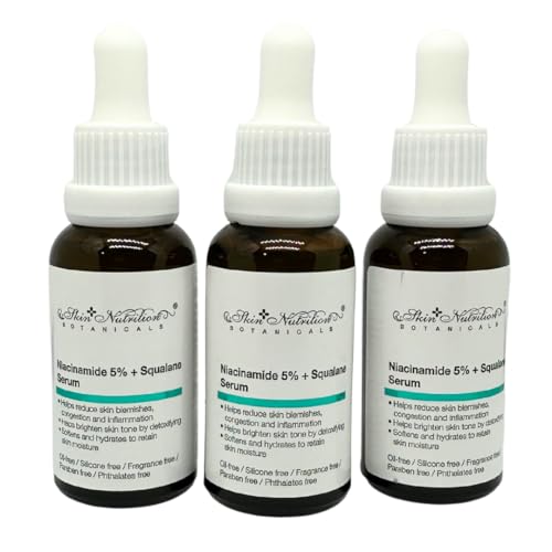 HEB skin nutrition niacinamide 5%+squalene Serum 1oz(pack of 3) Beauty & Personal Care HEB