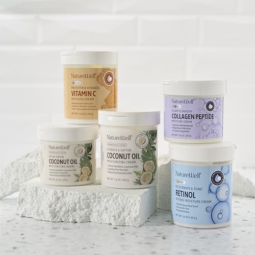 NATURE WELL Hydrate & Soften Coconut Oil Moisturizing Cream for Face, Body, & Hands, Non-Greasy, Intense Hydration & Luxurious Feel, Revives Dry & Sensitive Skin, 16 Oz Beauty & Personal Care NATURE WELL