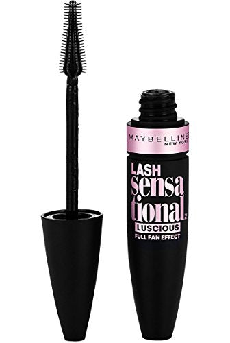 Maybelline Lash Sensational Luscious Washable Mascara, Very Black, 0.32 fl. oz., Washable Very Black, 1 Count