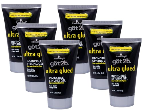 got2b, Ultra Glued, Invincible Styling Gel, 1.25 Oz., Pack of 6 Beauty & Personal Care Got2B