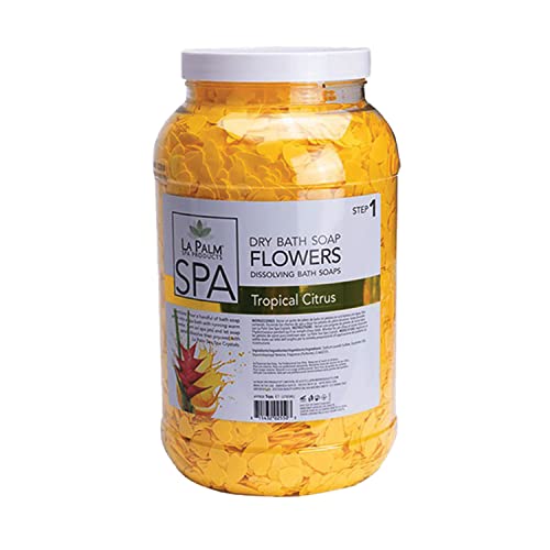 La Palm SPA Pedicure Dry Bath Soap Flowers Petals for Foot Bath 1 Gallon 6 Scents to Choose from (Tropical Citrus) Beauty & Personal Care La Palm