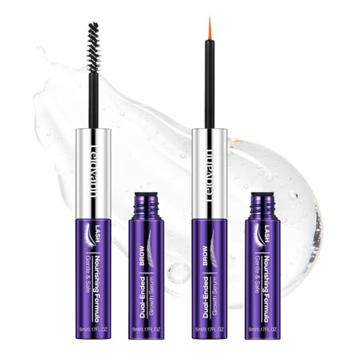 2-in-1 Lash & Brow Growth Serum, Dual-Ended Eyelash & Eyebrow Enhancer with Peptides, Biotin & Hyaluronic Acid, Fuller Thicker Longer-Looking Lashes Beauty and Personal Care Leidyann Beauty Default Title