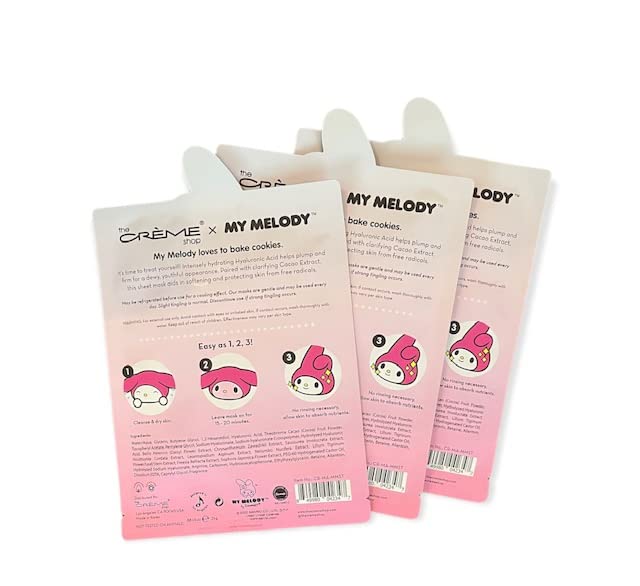 The Creme Shop x My Melody Sheet Mask - Limited Edition, 3-Pack Beauty & Personal Care The Crème Shop