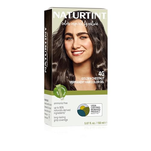 Naturtint 4G Golden Chestnut Permanent Hair Color (Pack of 1), Ammonia Free, Vegan, Cruelty Free, up to 100% Gray Coverage, Long Lasting Results