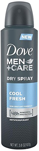 Dove Men + Care Dry Spray Antiperspirant, Cool Fresh 3.80 oz (Pack of 9) Beauty and Personal Care Dove