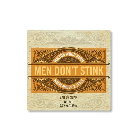 Walton Wood Farm, 6.35 oz Soap Bar, (Men Don't Stink: Warm Amber & Spice) Beauty & Personal Care Walton Wood Farm
