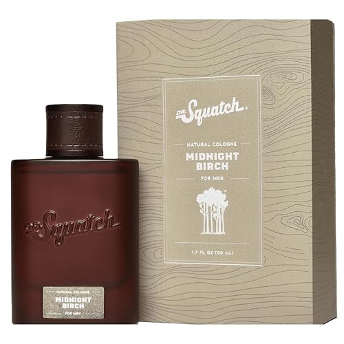 Dr. Squatch Natural Cologne for Men - Scent-Lock Technology and Sustainably-Sourced Ingredients - Midnight Birch Cologne (1.7 fl oz) Beauty & Personal Care Dr. Squatch