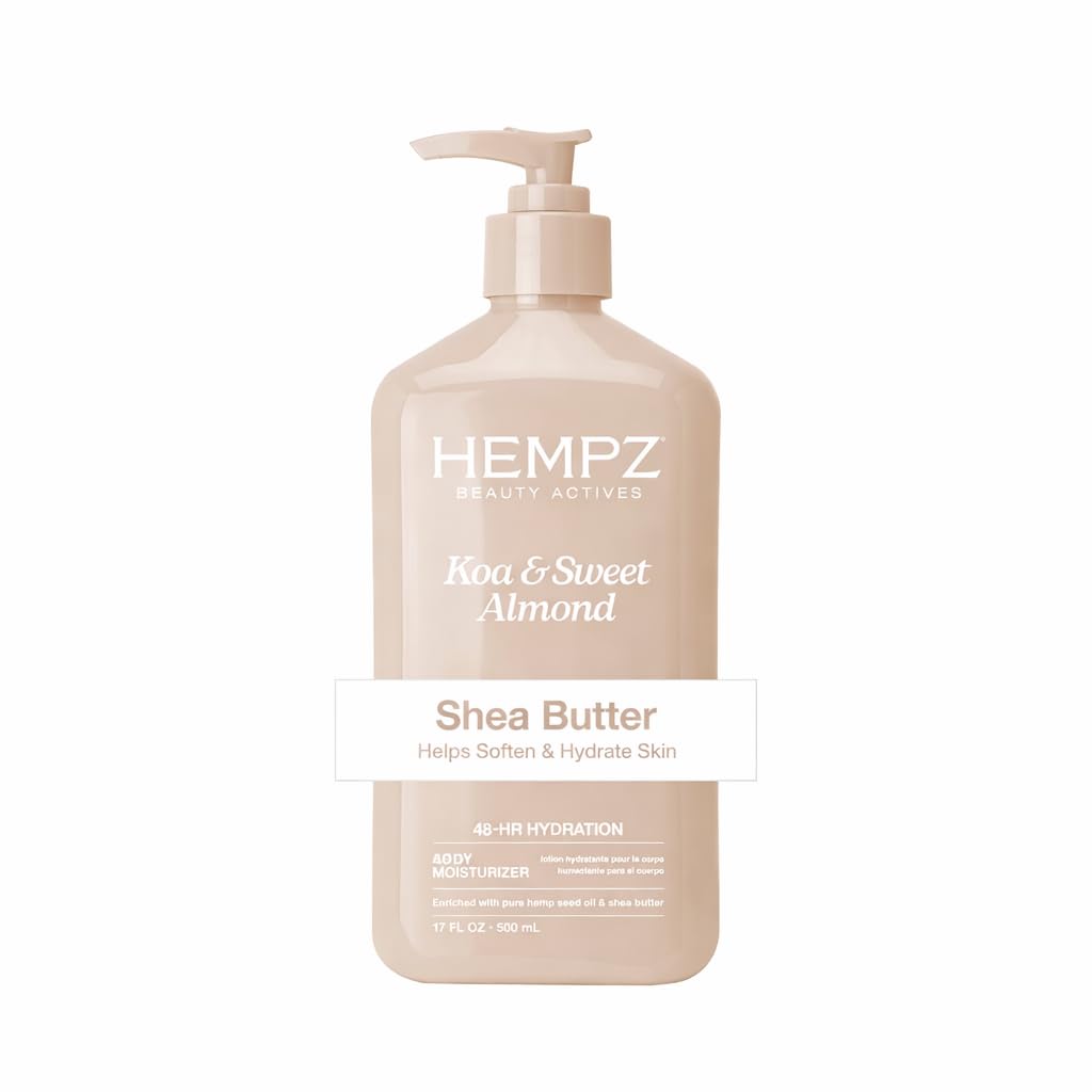 HEMPZ Sweet Almond & KOA Body Lotion, Moisturizing Hemp Seed Oil and Shea Butter, Hydrating Vegan Lotion for Dry Skin, 17 oz Beauty & Personal Care Hempz