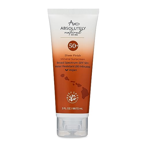 Absolutely Natural SPF 50+ Mineral Sunscreen Lotion - Anti-Aging Sunblock for Body & Face, Made with Rose Hips, Aloe, Zinc Oxide and Other Cruelty Beauty & Personal Care Absolutely Natural