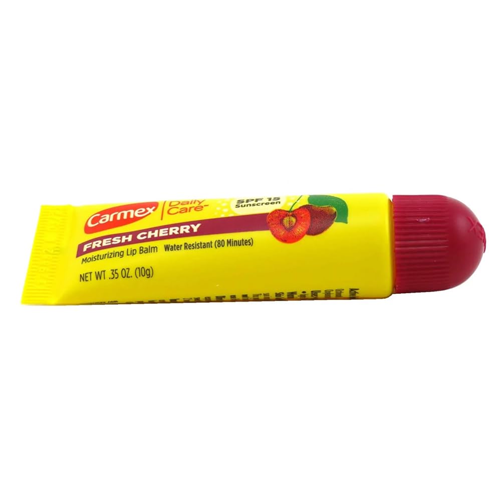 Carmex Lip Balm Tube Fresh Cherry SPF#15 0.35 Ounce (12 Pack) Beauty & Personal Care Carmex